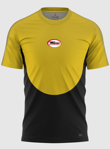 TWINS Muay Thai Boxing T-Shirts - Dual - Classic Tones - Parabola - Black - Shorts - Grey, White, Gold, Silver