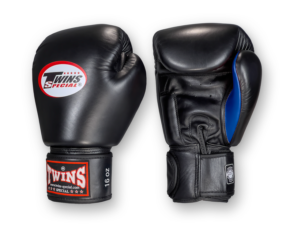 TWINS Boxing Gloves- Dagger - Premium Leather w/ Velcro- Black, Red, Blue, Lavender, Lime Green
