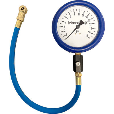 INTERCOMP Air Gauge 15 x 1/2 psi 4in Glow Dial INT360058