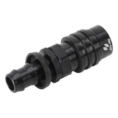 JIFFY-TITE #8 AN Push Lock Hose End Valved (Black) JFT31508PJ
