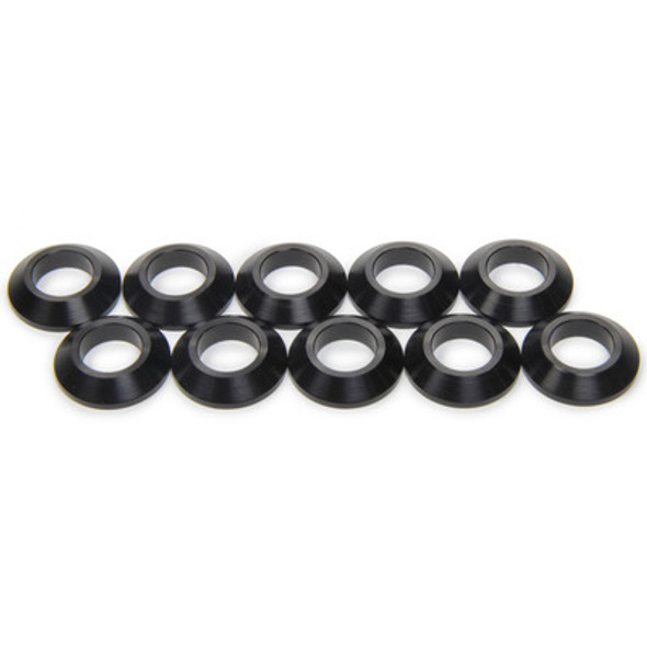 MPD RACING 1in Cone Spacer 10 pack Aluminum - Black MPD41006