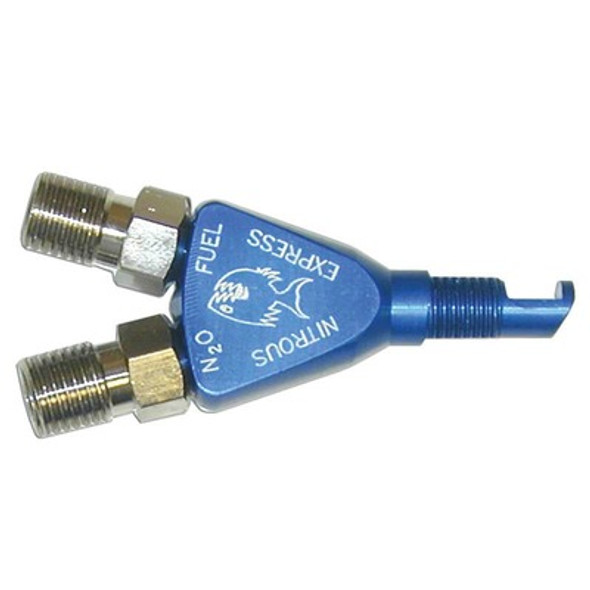 NITROUS EXPRESS Piranha Nitrous Nozzle Blue Anodized NXS70000