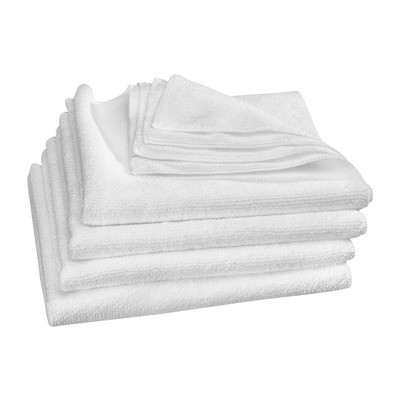 WEATHERTECH TechCare White Microfibe r Cleaning Cloths 4 Pack WEA8AWCC1