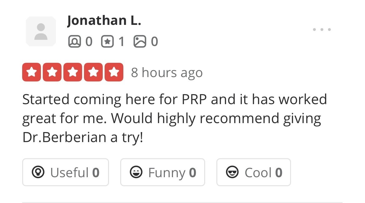 PRP Hair Injections Review Dr. Rob Berberian