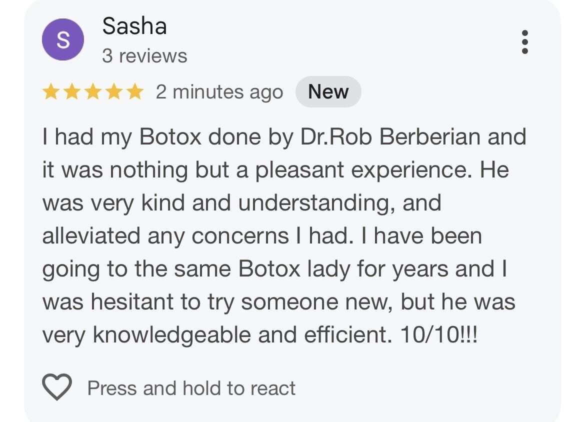 Dr. Rob Berberian Botox Dysport Newport Beach Los Angeles