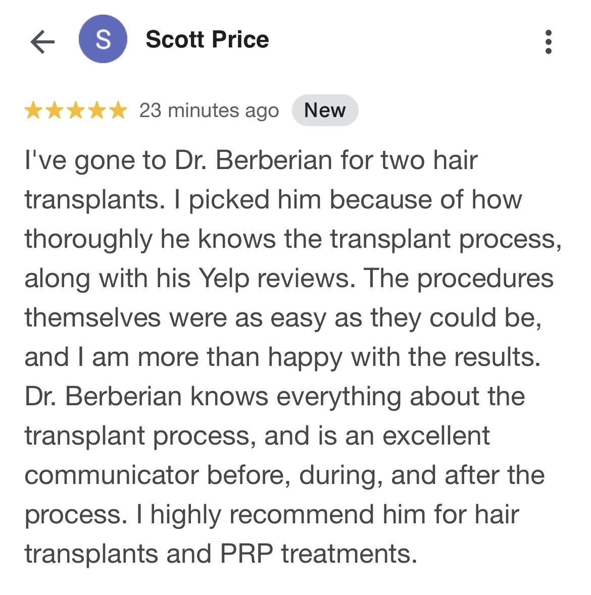 Dr. Rob Berberian FUE Hair Transplant Los Angeles Newport Beach California Before After