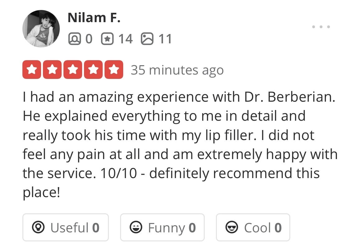 Dr. Rob Berberian - 5 Stars - Reviews - Lip Filler Newport Beach