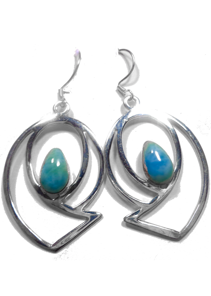 Larimar Dangle Earrings 1