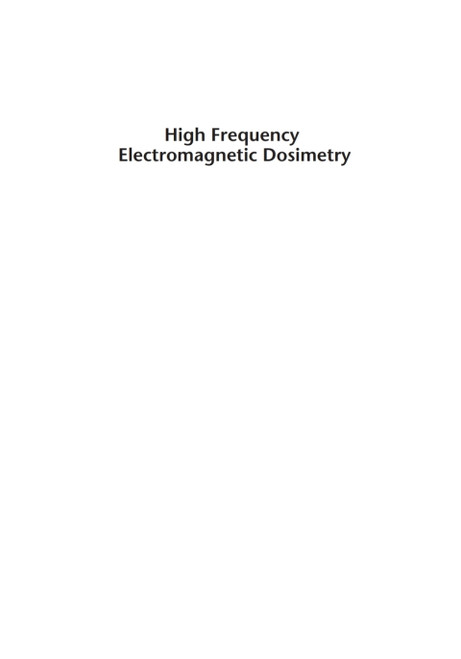 (eBook PDF) High Frequency Electromagnetic Dosimetry  1st Edition