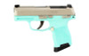SIG SAUER P365 380ACP 3.1" BARREL 10 ROUND - TURQUOISE FRAME/NICKEL OPTICS READY SLIDE