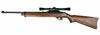 RUGER 10/22 22LR CARBINE 18.5'' BARREL HARDWOOD STOCK + WEAVER SCOPE 1 MAGAZINE - NO ORIGINAL BOX - PREOWNED