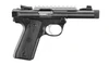 RUGER MARK IV 22/45 22LR PISTOL 4.4'' THREADED BARREL SILVER RAIL TRIGGER - BLACK