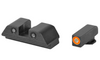 AMERIGLO TROOPER GLOCK 20/21/29/30/31/32/36 GREEN TRITIUM ORANGE OUTLINE FRONT GREEN TRITIUM BLACK SERRATED REAR