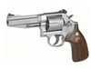 SMITH & WESSON 686 PRO SERIES DOUBLE ACTION 357 MAGNUM 4'' BARREL 6 ROUND STAINLESS HOGUE BLACK GRIP + WOOD GRIP - PREOWNED