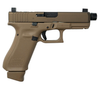 GLOCK 19X V 9MM SEMI-AUTO PISTOL 4.6'' THREADED BARREL SUPPRESSOR SIGHTS HUSH SLIDE 3 MAGAZINES FDE