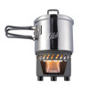 ESBIT 585ML SOLID FUEL STAINLESS STEEL STOVE & COOKSET