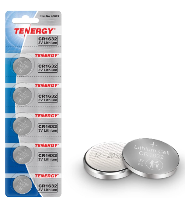 Scope Button Cell TENERGY CR1632 3V LITHIUM BUTTON CELL RED DOT RIFLE SCOPE BATTERIES ...