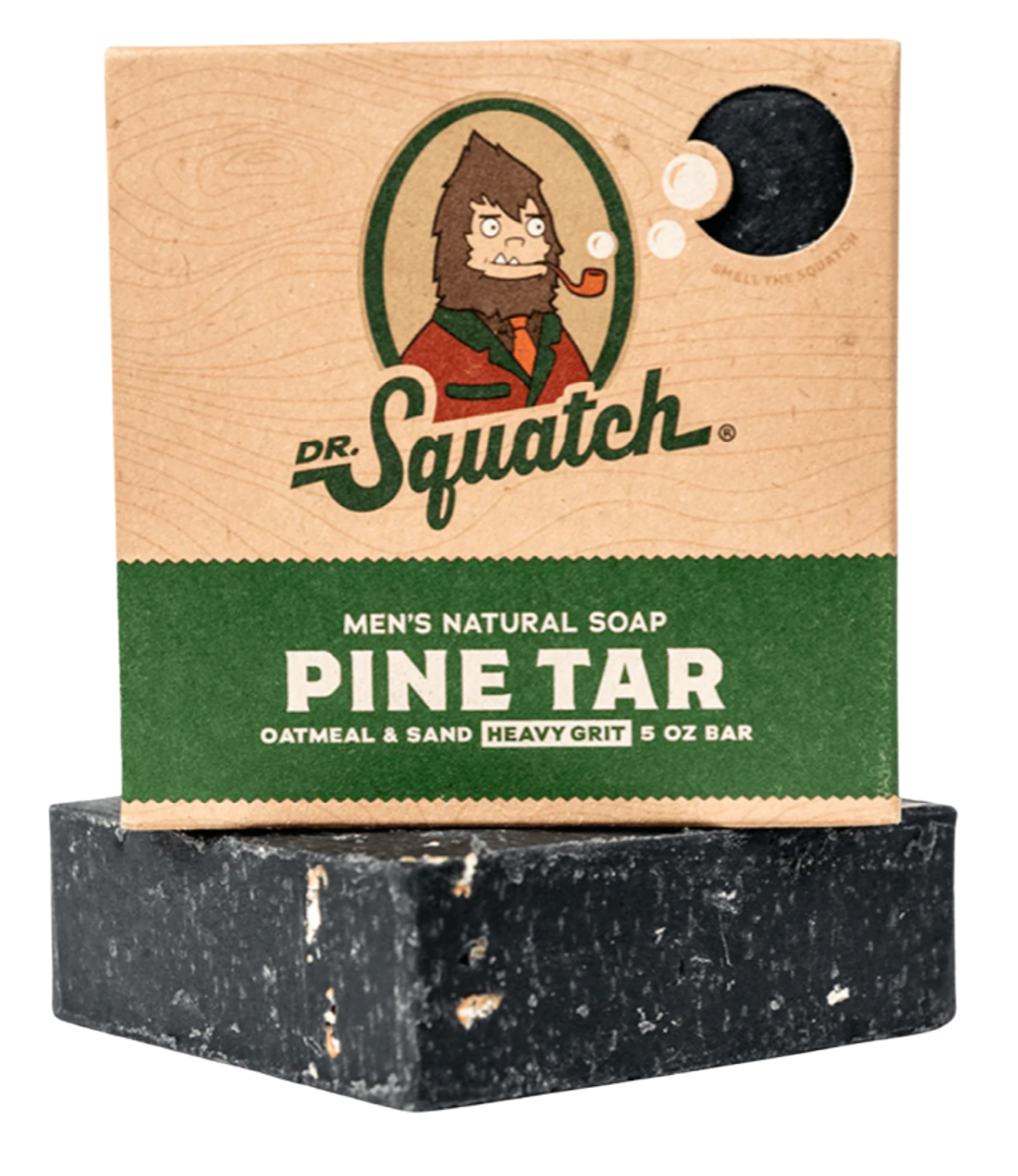 Dr. Squatch Bar Soap, Natural, Men's, Pine Tar 5 oz