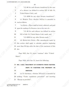 HOUSE PASSES H.R. 1 REMOVES $200.00 TAX FROM NATIONAL FIREARMS ACT (NFA) OF 1934 HOUSE PASSES H.R. 1 REMOVES $200.00 TAX FROM NATIONAL FIREARMS ACT (NFA) OF 1934