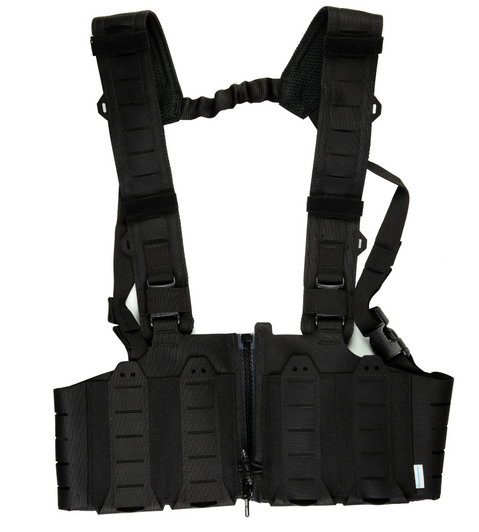 BLUE FORCE GEAR 10 SPEED CHEST RIG FITS (4) M4/AR-15 MAGAZINES CORDURA CONSTRUCTION - BLACK