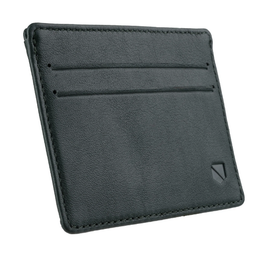 SILENT POCKET SIMPLE CARD WALLET - OLIVE LEATHER