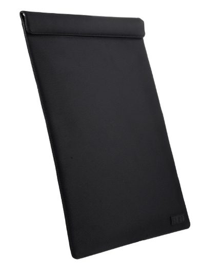 SILENT POCKET VERTICAL FARADAY LAPTOP SLEEVE 13 INCH - BLACK NYLON