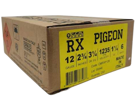 RX LINE PIGEON 12GA. 1 1/4OZ 3 1/4DR. #6 - 250 ROUNDS