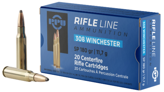PPU 308 WIN 180GR SOFT POINT 20 ROUND PER BOX