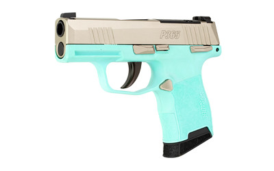 SIG SAUER P365 380ACP 3.1" BARREL 10 ROUND - TURQUOISE FRAME/NICKEL OPTICS READY SLIDE