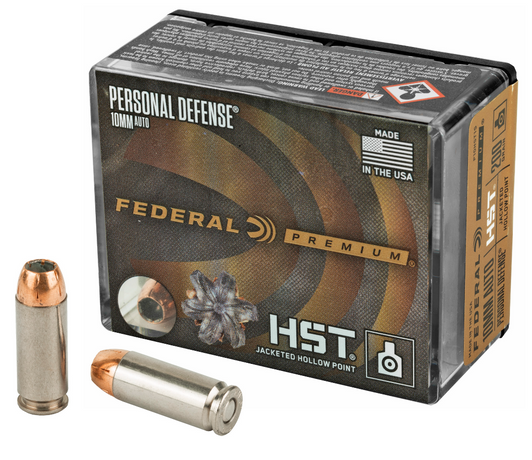 FEDERAL PREMIUM 10MM HST 200 GRAIN PERSONAL DEFENSE AMMUNITION - 20 ROUND BOX