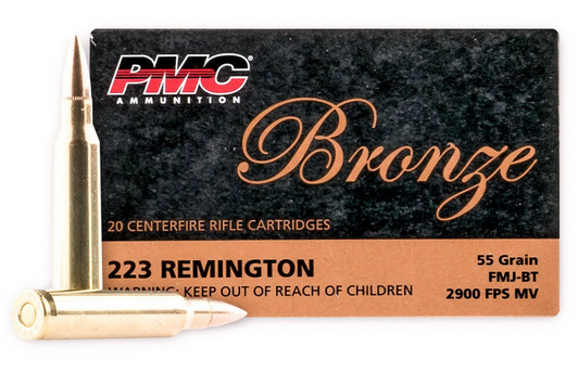 PMC BRONZE 223 REM 55 GRAIN FMJBT 1000 ROUND CASE