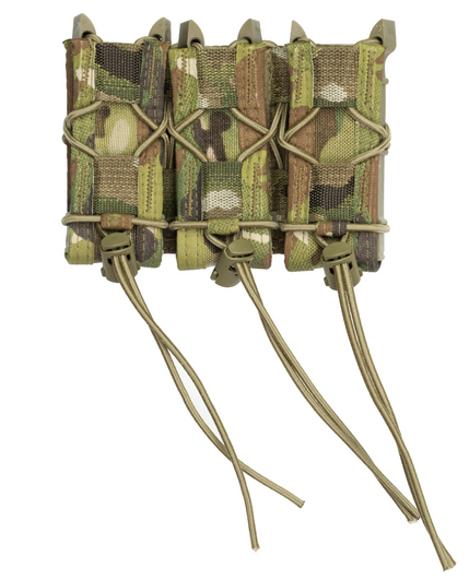 HIGH SPEED GEAR PISTOL TACO TRIPLE MAGAZINE POUCH MOLLE FITS MOST PISTOL MAGAZINES HYBRID KYDEX AND NYLON MULTICAM