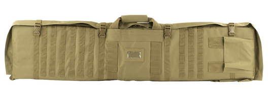 NCSTAR RIFLE CASE SHOOTING MAT 48'' UNFOLD 66'' SHOOTERS MAT PALS WEBBING BACKPACK SHOULDER STRAPS - FDE