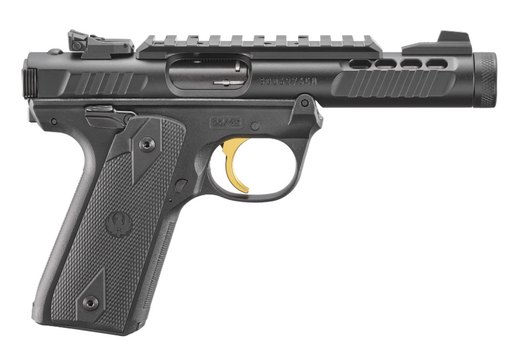 RUGER MARK IV 22LR PISTOL 22/45 BLACK GOLD TRIGGER 4.4'' BARREL 10 ROUNDS 2 MAGAZINES