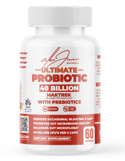 ALEX JONES NATURALS ULTIMATE PROBIOTIC 40 BILLION  CFUS