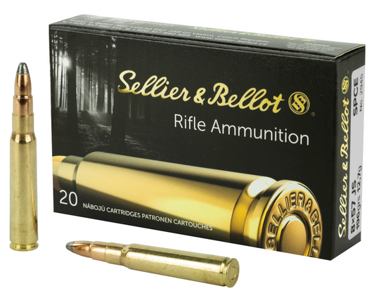SELLIER & BELLOT 8MM MAUSER RIFLE AMMUNITION 196 GRAIN SOFT POINT 20 ROUND BOX