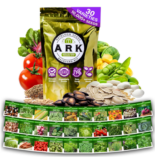ARK HEIRLOOM SEED BACKYARD KIT 10,000 NON-GMO HEIRLOOM SEEDS
