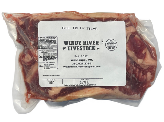 WINDY RIVER LIVESTOCK TRI TIP STEAK ALL NATURAL GRASS FED BEEF