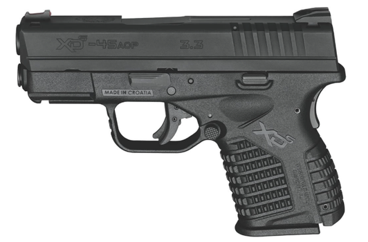 SPRINGFIELD ARMORY XDS 45 ACP PISTOL 3.3'' BARREL + CRIMSON TRACE LASER LIGHT SINGLE STACK BLACK - PREOWNED