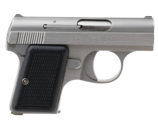R.B. INDUSTRIES FRASER PISTOL 25 CAL - NO ORIGINAL BOX - PREOWNED