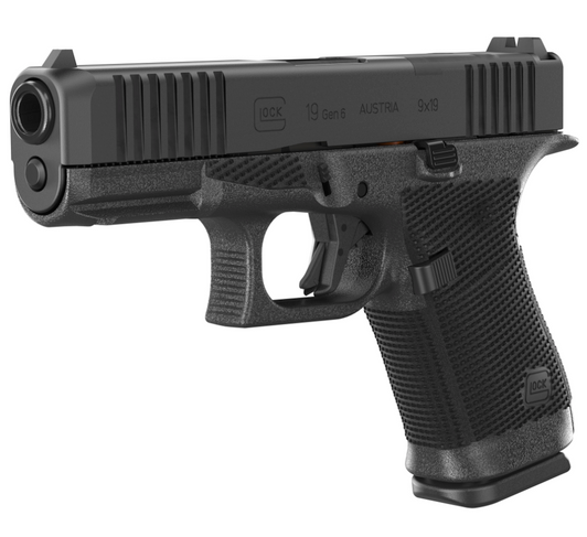GLOCK 19 GEN 6 9MM PISTOL OPTICS READY SYSTEM 4.02'' BARREL DLC FINISH FIXED SIGHTS 15 ROUNDS 3 MAGAZINES