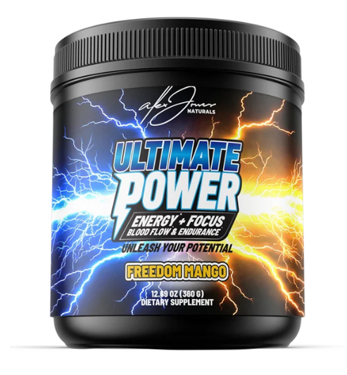 ALEX JONES NATURALS ULTIMATE POWER DRINK MIX ENERGY & FOCUS FREEDOM MANGO FLAVOR 12.69 OUNCES