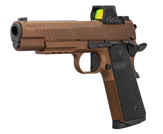 SIG SAUER 1911X CARRY 45 ACP PISTOL + ROMEO-X RED DOT 2 MAGAZINES 8 ROUNDS COYOTE