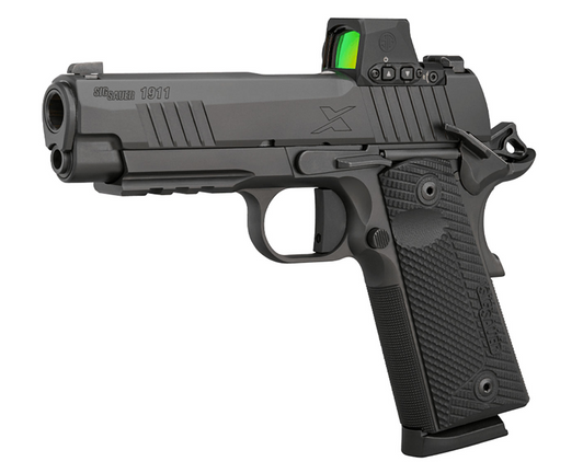 SIG SAUER 1911X CARRY 45 ACP PISTOL + ROMEO-X RED DOT 2 MAGAZINES 8 ROUNDS BLACK