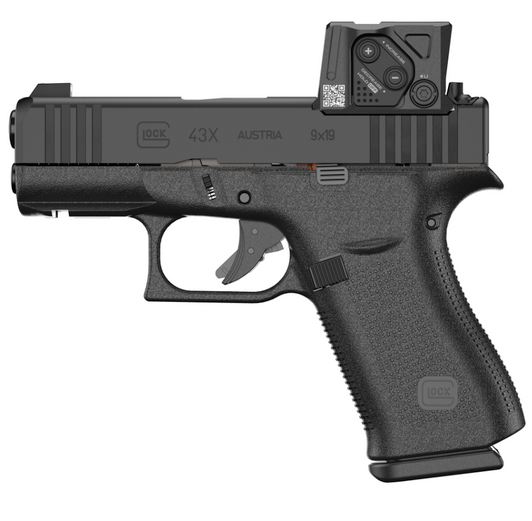 GLOCK 43X MOS 9MM SEMI-AUTO PISTOL 3.41'' BARREL + AIMPOINT COA OPTIC RED DOT 10 ROUNDS 2 MAGAZINES