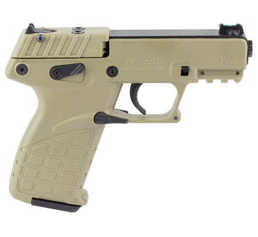KELTEC P17 22LR PISTOL 3.93'' BARREL 10 ROUNDS 3 MAGAZINES - TAN
