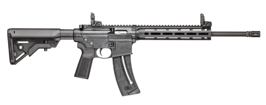 SMITH & WESSON M&P15-22 SPORT 22LR RIFLE SEMI-AUTO 16.5'' BARREL 1 MAGAZINE B5 STOCK + GRIP MAGPUL FLIP UP SIGHTS - BLACK