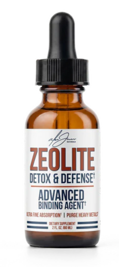 ALEX JONES NATURAL ZEOLITE DETOX & DEFENSE ADVANCED BINDING AGENT 60 SERVINGS 2 FL OUNCE GLASS BOTTLE