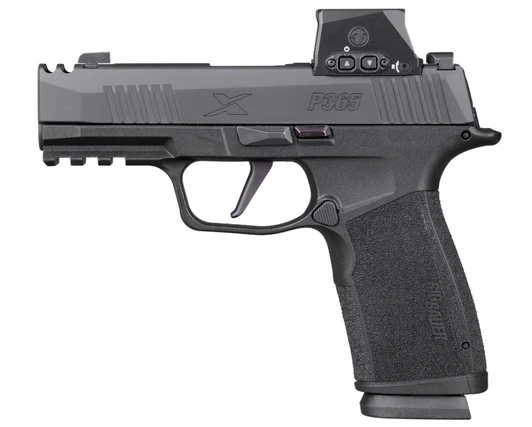 SIG SAUER P365X MACRO 9MM COMPENSATED PISTOL 3.1'' BARREL ROMEO-X SIG-LOC COMPACT OPTIC 2 MAGAZINES BLACK