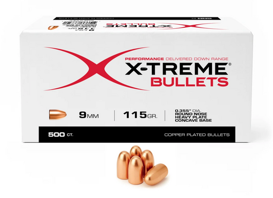 X-TREME 9MM (.355) 115 GRAIN RN CP 500 BULLETS
